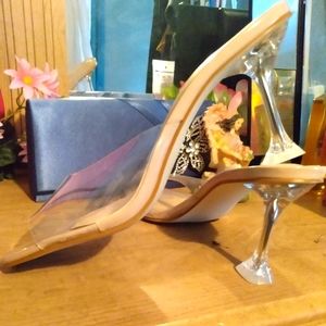 *New with box* Clear peeptoe heels. Size 11